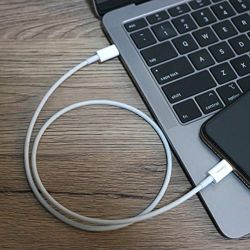 כבל ברק קצר של HomeSpot, 2ft [Apple MFI Certified], USB C ל- Lightning Iphone Cable, טעינה למסירת חשמל עבור iPhone 13 12 Pro Max 11 SE XR, AirPods, MacBook, iPad Air Mini | חבילה לבנה 1